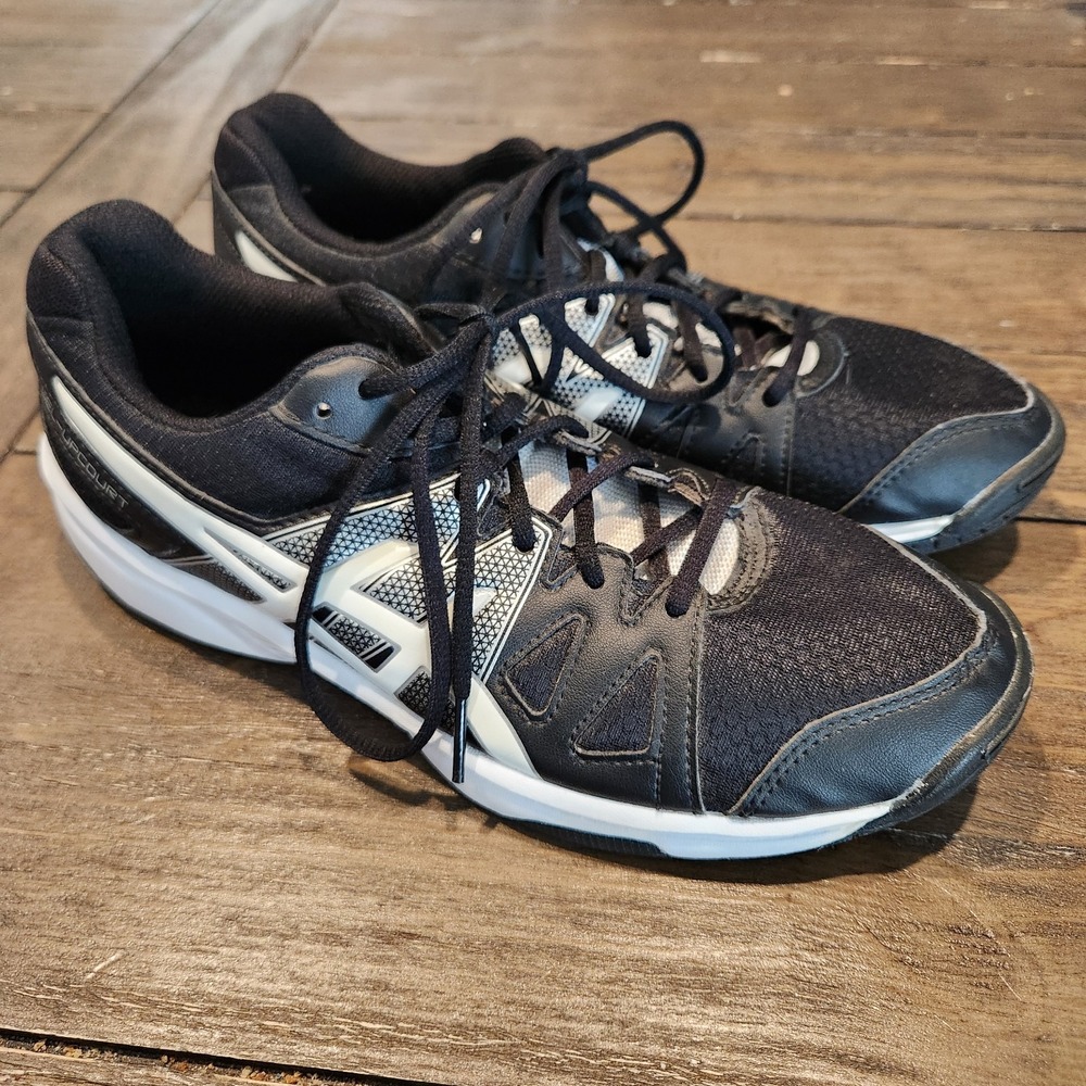 Asics B450Q Gel Upcourt Athletic Shoes Black White Women's Size 7.5